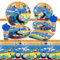 SWZY 81PCS Train Party Tableware Set,Thomas Friends Tableware Supplies, Transportation Theme Birthday Party Decorations Including Plates Paper Cups Paper Napkins Tablecloths for Serves 10