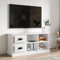 FIRBNUS TV-Schrank 102x35,5x47,5 cm Sideboard Industrial Lowboard Holz Möbel Cabinet Unterschrank Kommode Sideboard Hochglanz-Weiß