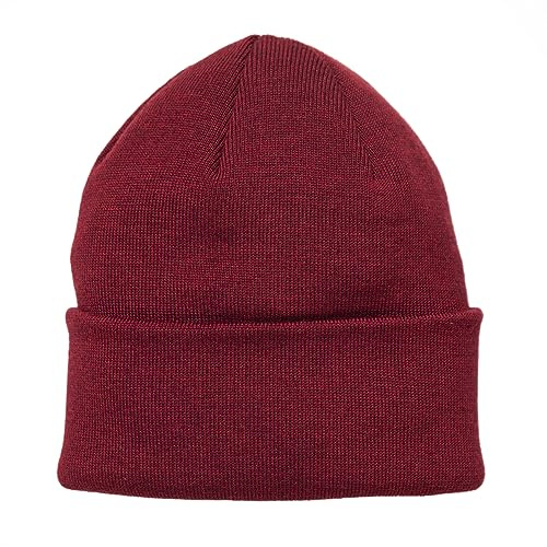 Leuchtfeuer Strickwaren Feinstrickmütze Föhr 306（anthrazit 100% Merinowolle, einfacher Umschlag，Made in Germany