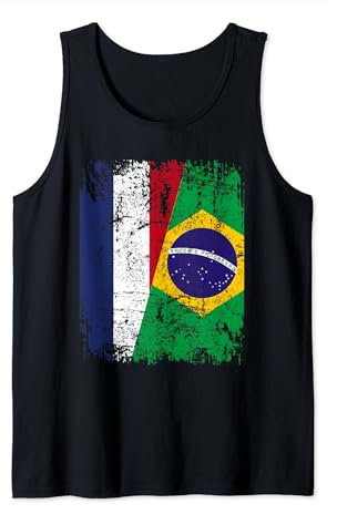 BRESIL FRANCE DRAPEAU DE L'AMITIÉ | BRESIL Débardeur