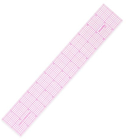 KEARING 2 x 12 Clear Sewing Graph Ruler, Transparent Pattern Making Ruler for Sewing, Quilting, and Dressmaking – Sandwich Line Printing | Flexible 1.2mm clear plastic 12 grid ruler for fashion design. Sandwich line markings never rub off for sewing