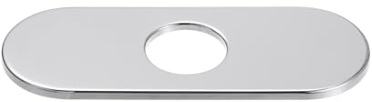 Kozelo Hole Cover Deck Plate Escutcheon-[35 Mm/1.4 Inch Hole], Sink Cover Plate for Sink Faucet, Stainless Steel, Boat-Shape Brushed, Silver Tone