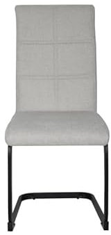 Chaise en tissu avec pied luge en métal - FABIO - Beige