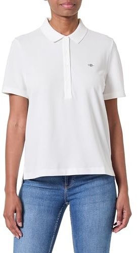 GANT Reg Shield SS Pique Polo, Coquille d'œuf, S Femmes