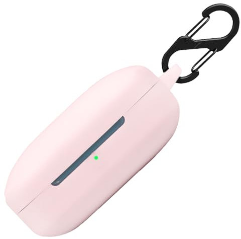 Custodia in silicone per Beats Fit Pro, resistente agli urti e alla pelle, per Beats Fit Pro con Keychain (rosa)