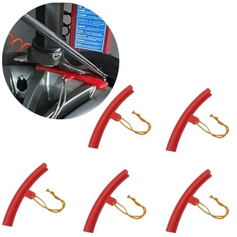 HYMAIPROSPERITY 5Pcs Useful Car Tire Changer Guard Durable Tire Changing Saver Tool Avoid Scuffs Tyre Wheel Changing Tire Changer Mount Guard for Cars (Red)
