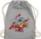 Turnbeutel Rucksack - Auto - Monstertruck mit Name | Monster Truck Personalisiert | Riesentruck - Unisize - Hellgrau - kinder kindergarten wechselbeutel cars personalisieren stoffbeutel
