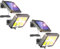 Super Mundo - 2 Pcs Luz Solar Exterior Con 5M Cable, Focos LED, Lámpara Con 120° Iluminación IP65 Impermeable 120 LED COB para Pared, Jardín y Patio (6 COB)