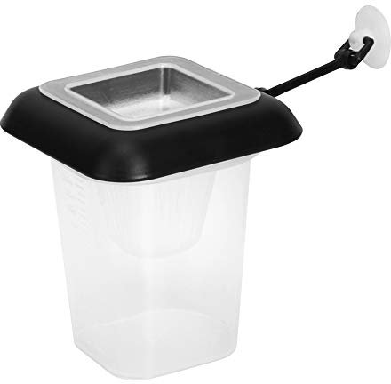 Aquarium Kunststoff Trichter Feeder Roter Futternapf Blutwurm Nematode mit Saugnapf für Aquarium
