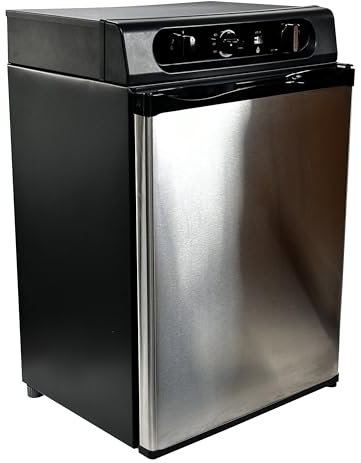 Shield Autocare © Cool Mate 3 Way Absorption Campervan & Caravan Fridge 12v / 240v / Gas Electric (Silver, 40 Litre)