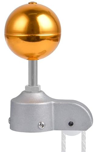 Fahnenmast-Set – Fahnenmast-Hardware-Teile-Reparatur-Set, einfach zu installierendes Edelstahl-Fahnenmast-Zubehör für den Außenbereich, Riemenscheibe, goldene Kugel, Klampen-Clip, Schraubendekoration,