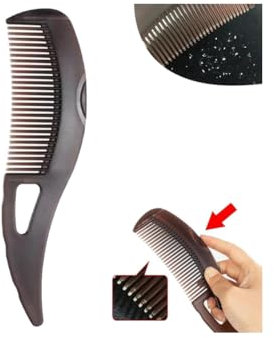 Generisch Entgiftungskamm, Anti-Schuppenkamm, Energie-Massagekamm für sauberes Haar und eine angenehme Kopfhaut - Braun, Kunststoff, Unisex, Outdoor-Enthusiasten, Reisende