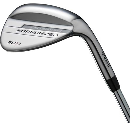 Wilson HARMONIZED 60 LH Wedge Steel, Adultos Unisex, Plata/Negro, Sin tamaño