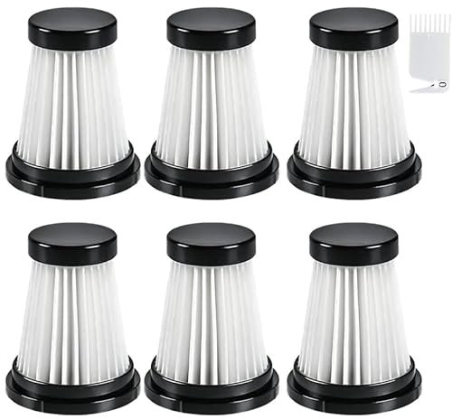 6 HEPA-Filter for Moosoo K12 / K12 Pro / K13 Staubsauger & Genius Invictus One 1.0/2.0 Handstaubsauger