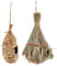 BUGUUYO 2 Pièces nid d'oiseau pour Jardins Oiseau extérieur Jardinage Salon de de Jardin Cage Oiseaux décoration Cage à Oiseaux créative nichoir en Forme de Paille