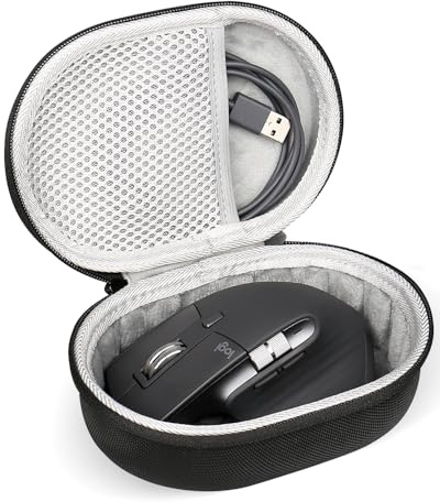 RISETECH Hard Mouse Case Compatible with Logitech Master 3S/G502/G502 X Plus/G305 Lightspeed Wireless Gaming Mouse G203/403 Hero/Razer Viper V2 Pro/Basilisk V3 Pro Wired Computer Mouse-with Lanyard