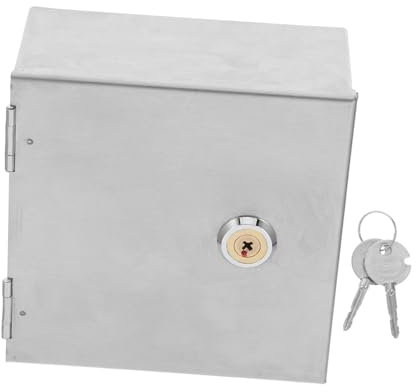 HAWILLOSCH Scatola Elettrica in Acciaio Scatola Di Giunzione Esterna Con Serratura e Chiavi Design Per Prese Elettriche Resistente Alle Intemperie e Protezione Antispruzzo