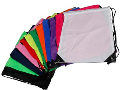 DIKACA 5 Stück wasserdichte Polyester Kordelzugbeutel Bunte Leichte Turnbeutel für Sport Gym Yoga Vielseitige Nap Bags Cinch Sack Taschen Zufällige Farbe Zufällige Farbe