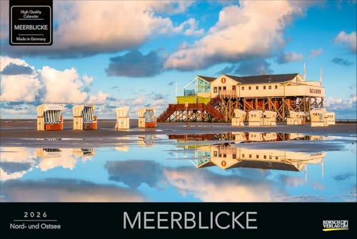 Meerblicke - Nord- und Ostsee - Kalender 2026 - Panorama-Format - Korsch-Verlag - Fotokalender - Fotokunst - 58 cm x 39 cm