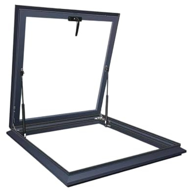 Fenêtres de toit pour véranda, lucarne de toit personnalisable, alliage d'aluminium durable et verre trempé, installation facile pour grenier, véranda, toit et sous-sol(LxW 60x85cm/23.6x33.5in)