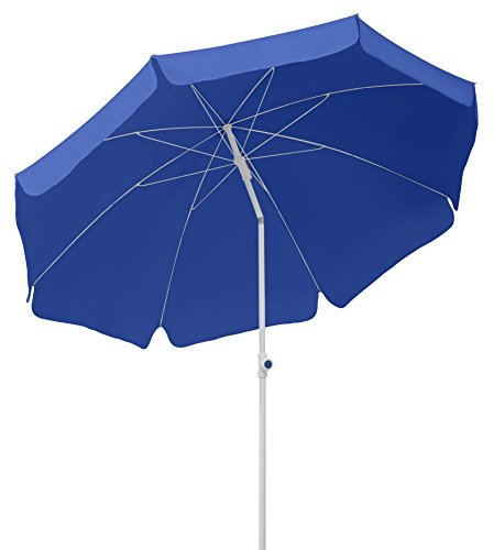 Schneider Sonnenschirm Ibiza, blau, 240 cm rund, 681-09, Gestell Stahl, Bespannung Polyester, 2.8 kg