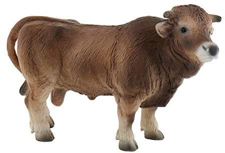 Bullyland 62624-Figura de Juego, Toro Alpino Peter, Aprox. 12,8 cm de Altura, Figura Pintada a Mano, sin PVC, para Que los niños jueguen con la imaginación, Color marrón (Bullyworld 62624)