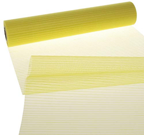 Deko AS GmbH Streifenorganza Tischband - gelb - 28 cm x 15 m - 70 280 010
