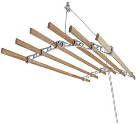 Sheila Maid ®, Original Indoor Ceiling Clothes Laundry Drying Airer Rack - 6 Rail - 72 (183cm) long - White