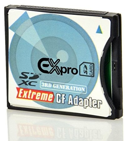Ex-Pro® SD, SDHC, SDXC, MMC Card to Compact Flash Type II High Speed Adapter [3rd Generation]