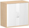 Gera Möbel Schranksystem Flex Querrollladenschrank, Holzdekor, Silber/buche, 80 x 42.5 x 79.8 cm