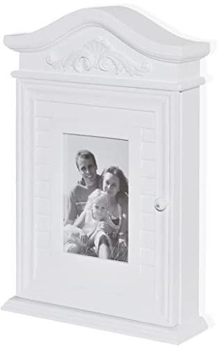 Schlüsselkasten Schlüsselkästchen mit Fotorahmen weiß