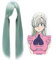 QITUN.Z The Seven Deadly Sins Elizabeth Liones Grüne Gerade Lange Frauen Cosplay Perücken
