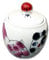 Helina Tilk Sucrier rond en porcelaine peinte à la main Motif chat Rose