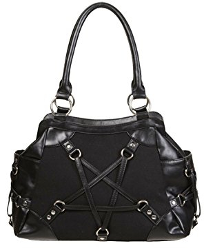 Pentagram handbag black - One Size - Banned