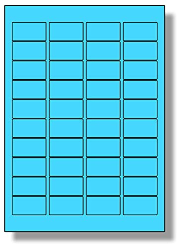 Label Planet® 40 Per Sheet, 5 Sheets (200 Blue Labels). Coloured Paper Labels with Rounded Corners 45.7 x 25.4mm, LP40/45 C.