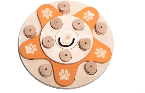 My Intelligent Dogs Dog's Flower Interactive Wooden Dog Toy, Intelligent Toy for Dogs