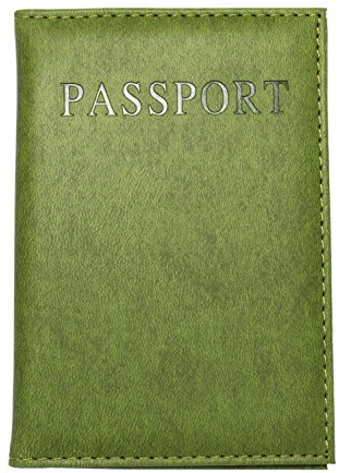 Spirtan Porta passaporto in similpelle – custodia protettiva sottile per passaporto, portadocumenti da viaggio compatto con piccolo scomparto interno per carta, per donna e uomo