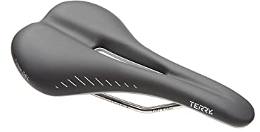 Terry Raven Ti Gel Fahrradsattel - Fahrradsitz für Damen & Herren (Unisex) - Flexibel & Komfortabel Syntethic Dura-Tek Bezug - Schwarz