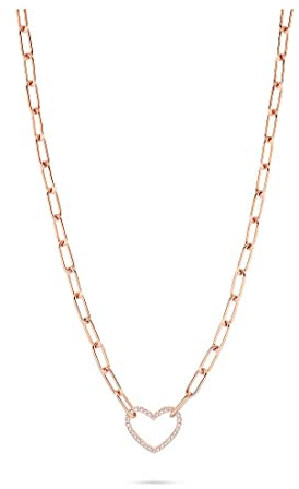 GMK Damen-Kette Edelstahl 32 Zirkonia One Size Rosé 32012875