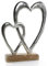 Logbuch-Verlag Zwei verbundene Herzen Metallherz Silber 22 cm Dekofigur Geschenk Hochzeit Valentinstag Liebe Geburtstag