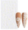 Ruby569y Nail Sticker,Nail Art Accessories Decorations,Nail Sticker Lace Design 5D Engraved Nail Art Decoration Manicure White Rose Flower Tips for Female - 4