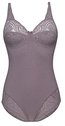 Susa Body ohne Bügel Nizza I Body Shapewear Damen I Frauen Mieder I Softer Bodysuit mit Shaping Effekt I Formt deutlich Taille, Bauch und Po I Frosty Lavender I 90E