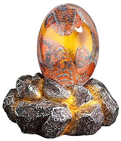 Eeneme Lava Dinosaurier Ei Ornament, mysteriöses Kristall Drachenei mit Steinsockel, Kinder Harz Dinosaurier Ei Dekorationen Souvenir