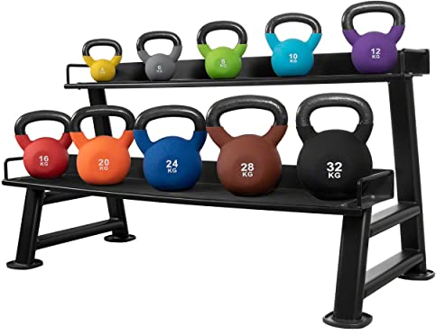 Sport-Tec Kettlebell-Set 11-TLG., 4-32 kg inkl. Ablage