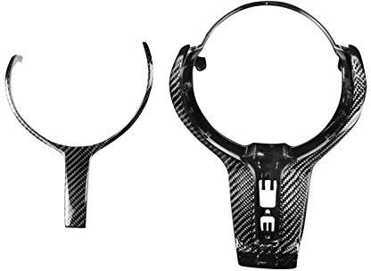 KCSAC Auto Real Carbon Fiber Lenkrad Innere Trim-Abdeckaufkleber Fit for BMW M. Sport F20 F22 F30 F31F32 F33 F36 F10 F06 x5 x6 F15 F16 F16 (Color Name : Steering Inner Outer)
