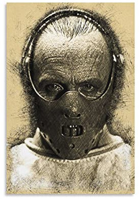 Filmposter Hannibal Lecter Classic Old Movies Horror Movies Thriller Movie Poster 4 Wandkunst Poster Geschenke Schlafzimmer Drucke Home Decor Hängendes Bild Leinwand Gemälde Poster 20 x 30 cm