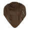 KNIT FACTORY - Lola Dreieckstuch - Fein Gestrickter Damen Schal - Tuch Schal - Für Frühling und Sommer - Baumwollmix - Nuss - 190x85 cm