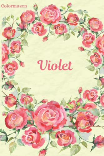 Violet: Red Rose Personalised Notebook (Small)