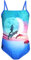Aquarti Costume Piscina Bambina – Costume Intero Bambina con Bretelle Sottili Regolabili, Delfini Luna Rosa/Blu, 140
