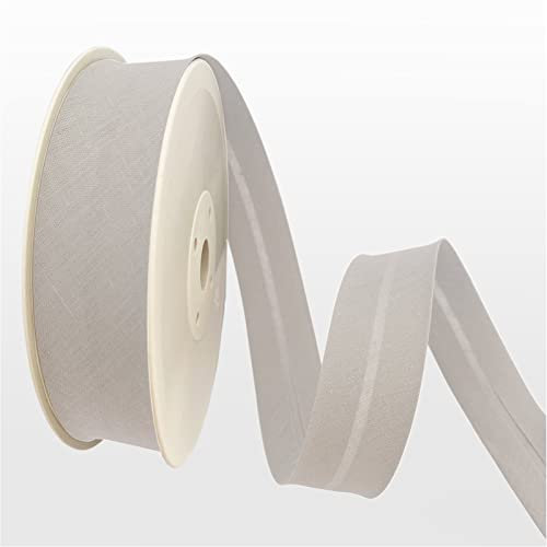 TEXTEX = 20 mm Breites Schrägband. 50% Baumwolle und 50% Polyester. Stück von 10m - (Hellgrau)